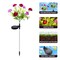 Multi-Color Solar LED Peony Flower Stake Lights, 6-Pack Assorted Lights for Outdoor Landscaping